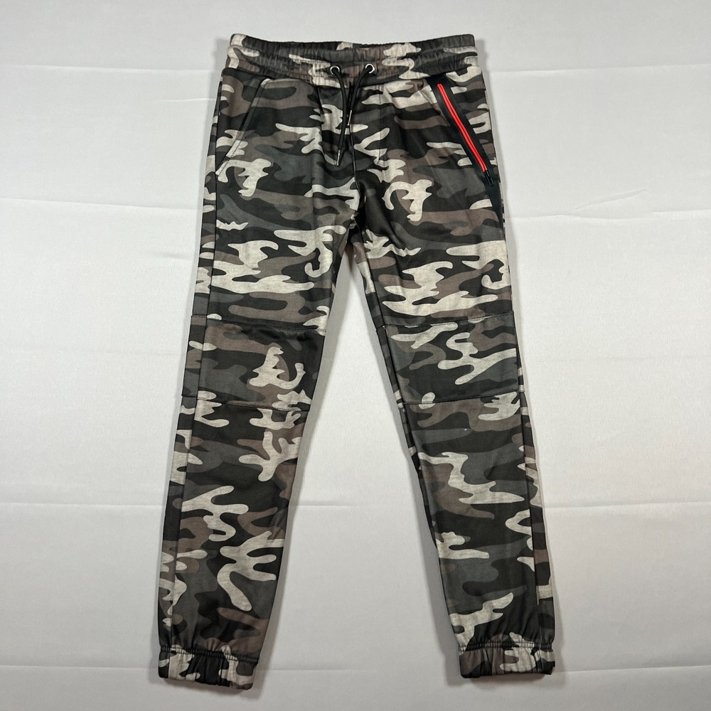 Ring Of Fire Sweat Jogger Pants Kids 10 Multicolor Camouflage Drawstring Waist